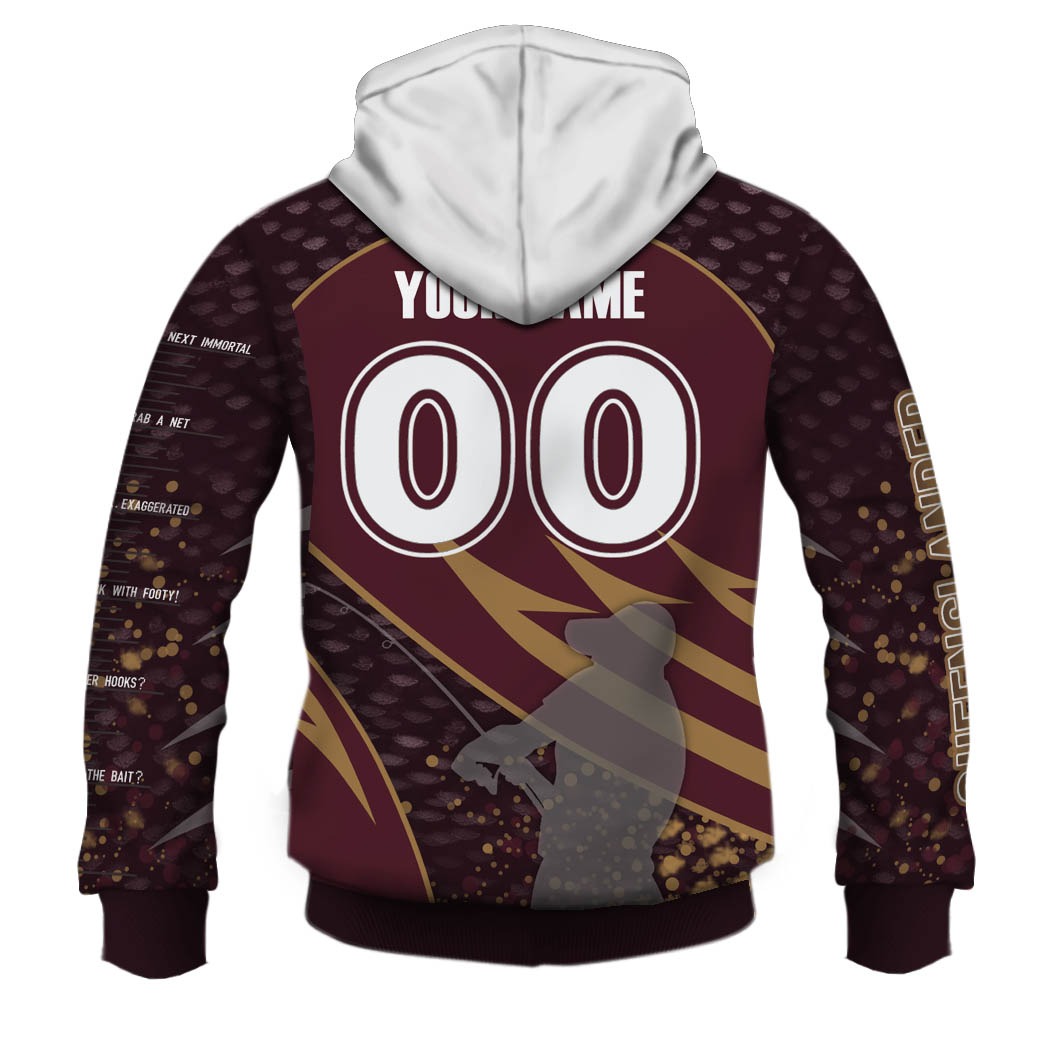 Personalize QLD MAROONS State of Origin Series 2020 Fishing Hoodie - Famjoys Personalize QLD MAROONS State of Origin Series 2020 Fishing Hoodie - Famjoys