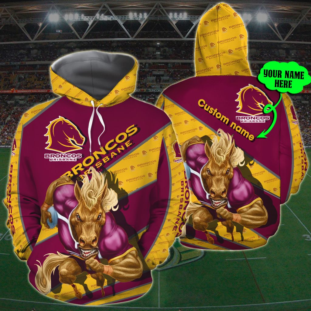 Personalized 3D Hoodie Brisbane Broncos Nrl 3D Custom Name 3D All Over Print Zip Up Hoodie Option - Famjoys Personalized 3D Hoodie Brisbane Broncos Nrl 3D Custom Name 3D All Over Print Zip Up Hoodie Option - Famjoys