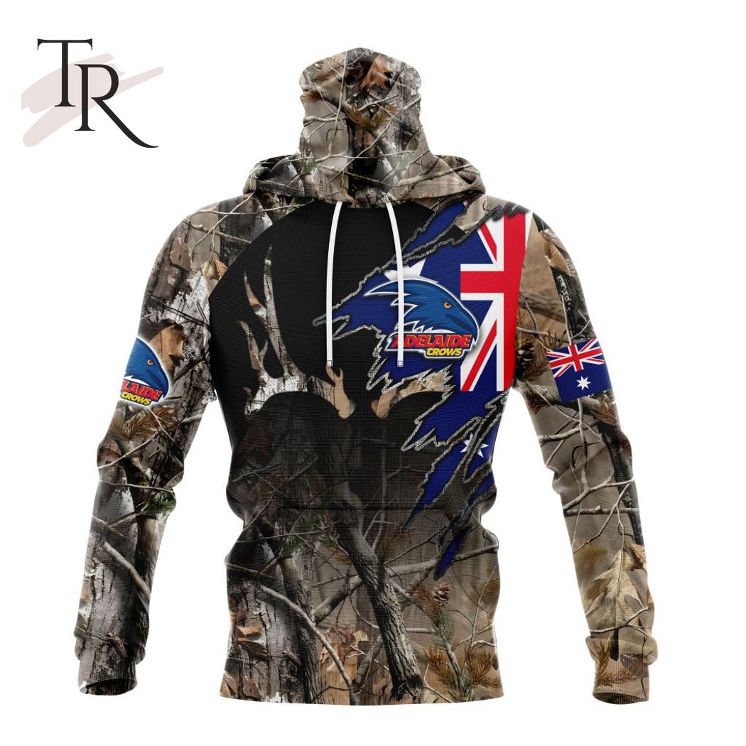 Personalized AFL Adelaide Crows Special Camo Realtree Hunting Hoodie 3D - Famjoys Personalized AFL Adelaide Crows Special Camo Realtree Hunting Hoodie 3D - Famjoys