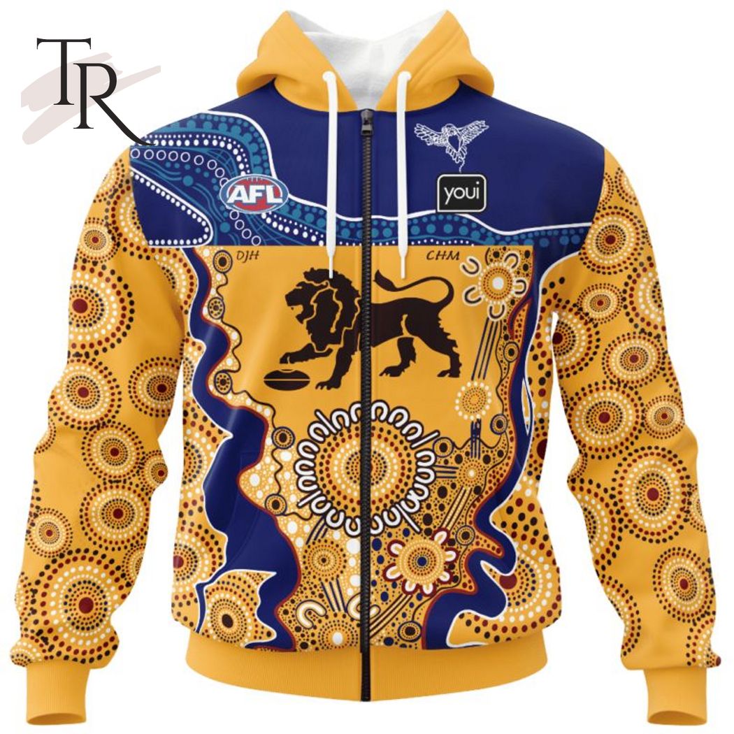 Personalized AFL Brisbane Lions Special Indigenous Design Hoodie 3D - Famjoys Personalized AFL Brisbane Lions Special Indigenous Design Hoodie 3D - Famjoys