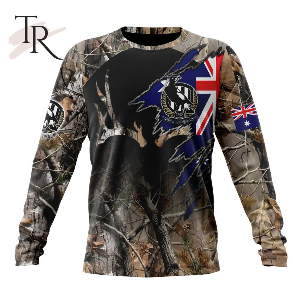 Personalized AFL Collingwood Football Club Special Camo Realtree Hunting Hoodie 3D - Famjoys Personalized AFL Collingwood Football Club Special Camo Realtree Hunting Hoodie 3D - Famjoys