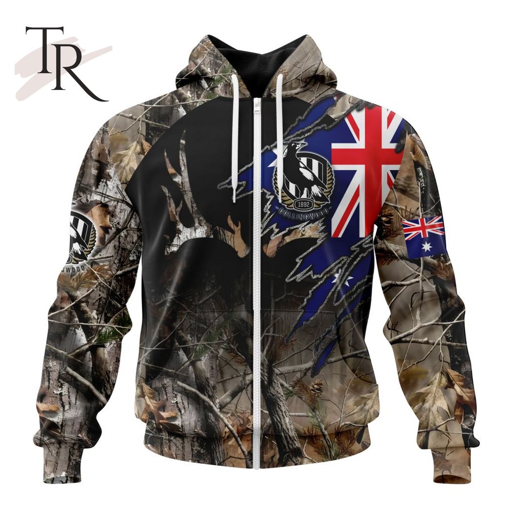 Personalized AFL Collingwood Football Club Special Camo Realtree Hunting Hoodie 3D - Famjoys Personalized AFL Collingwood Football Club Special Camo Realtree Hunting Hoodie 3D - Famjoys