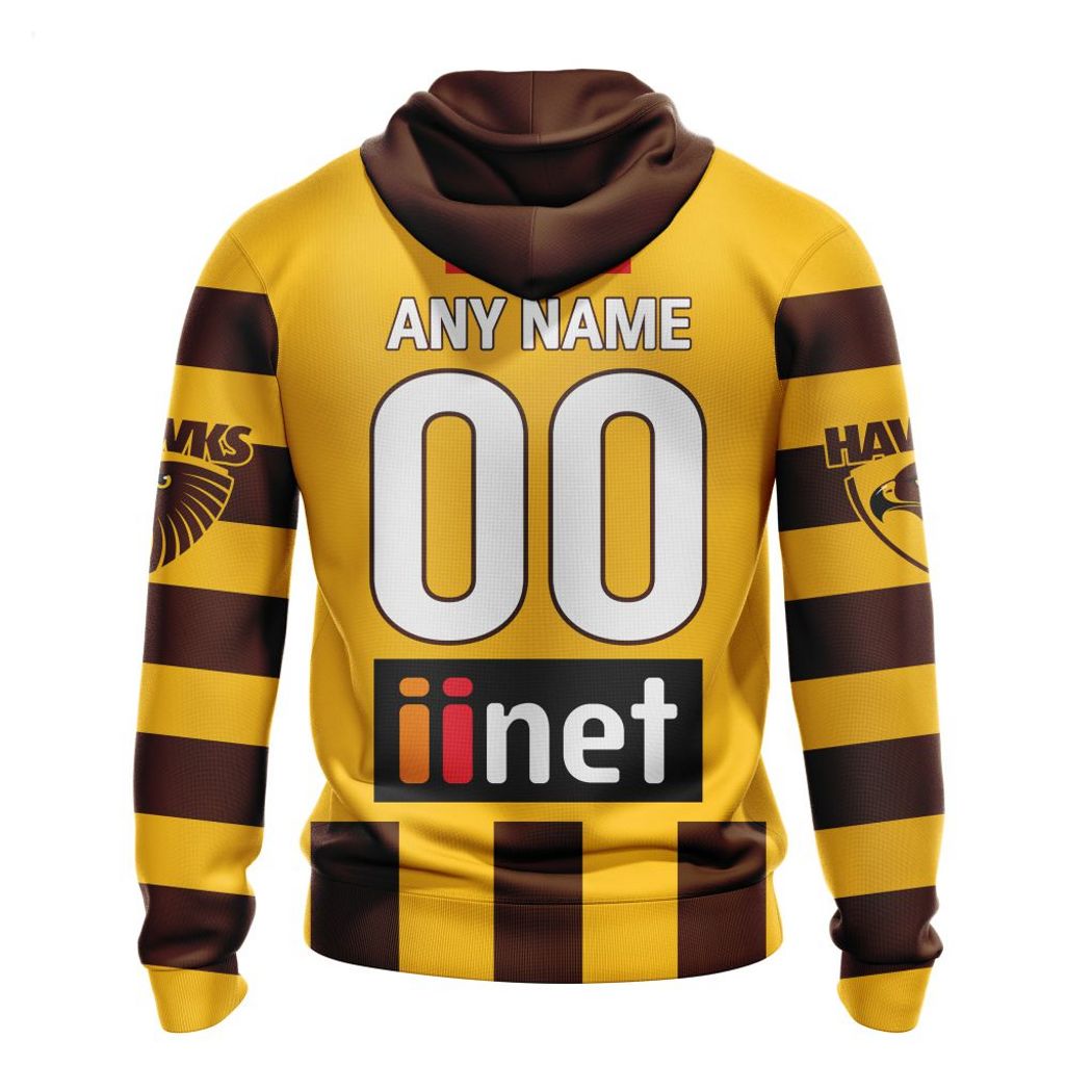 Personalized AFL Hawthorn Football Club Home Kits 2023 T-Shirt - Famjoys Personalized AFL Hawthorn Football Club Home Kits 2023 T-Shirt - Famjoys