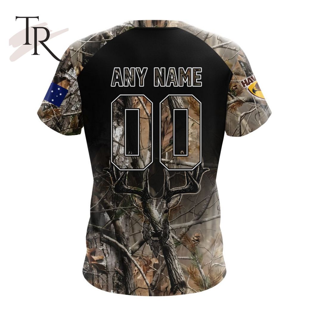 Personalized AFL Hawthorn Football Club Special Camo Realtree Hunting Hoodie 3D - Famjoys Personalized AFL Hawthorn Football Club Special Camo Realtree Hunting Hoodie 3D - Famjoys