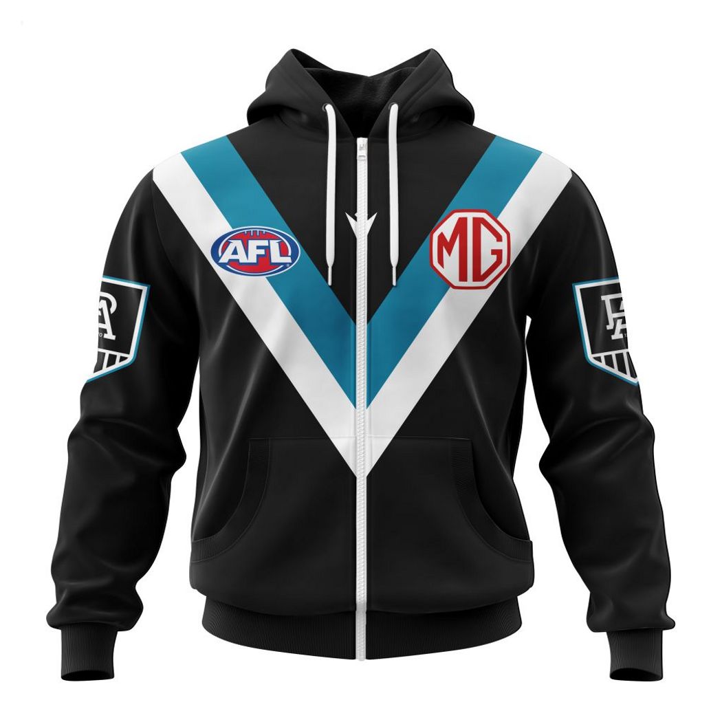 Personalized AFL Port Adelaide Football Club Home Kits 2023 T-Shirt - Famjoys Personalized AFL Port Adelaide Football Club Home Kits 2023 T-Shirt - Famjoys