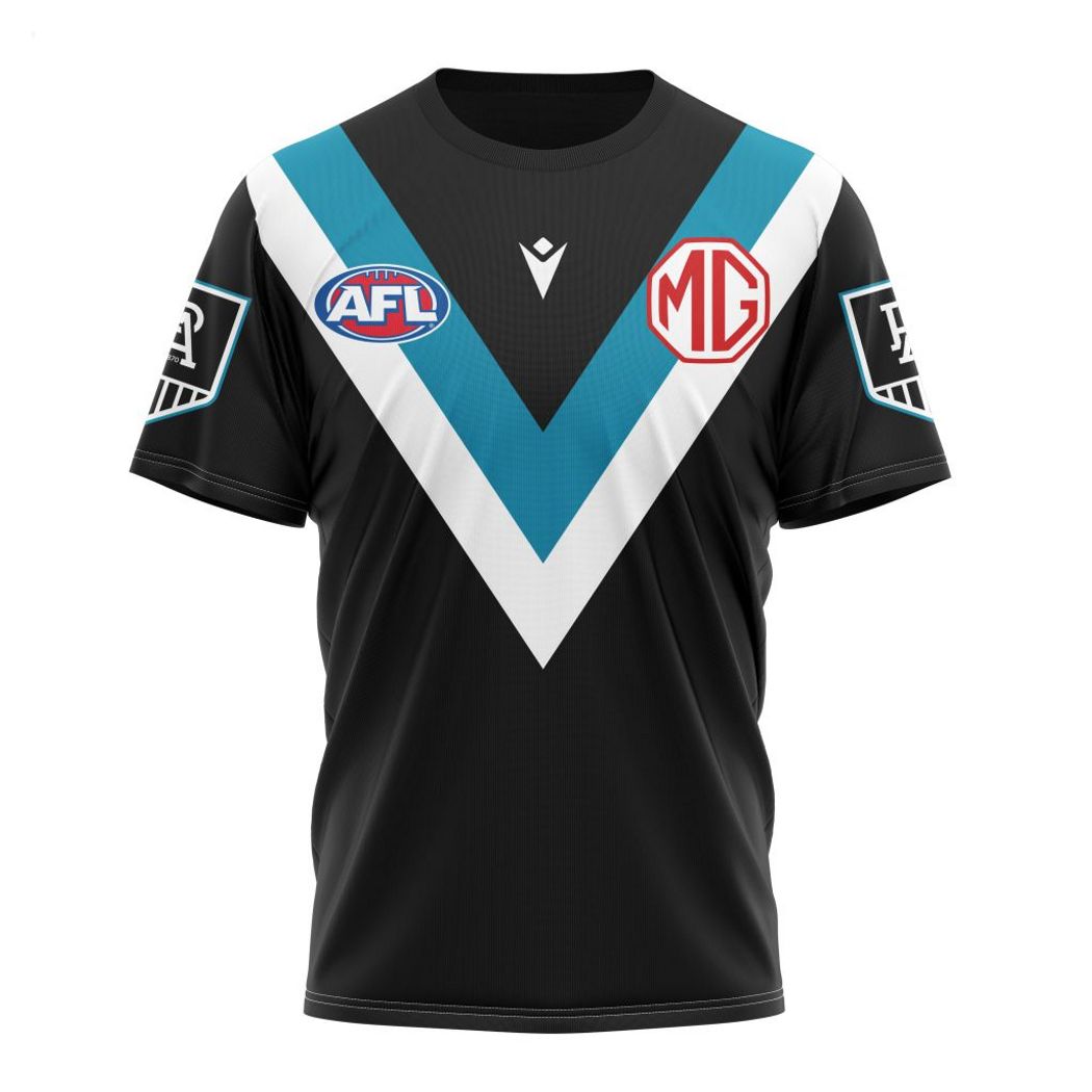 Personalized AFL Port Adelaide Football Club Home Kits 2023 T-Shirt - Famjoys Personalized AFL Port Adelaide Football Club Home Kits 2023 T-Shirt - Famjoys