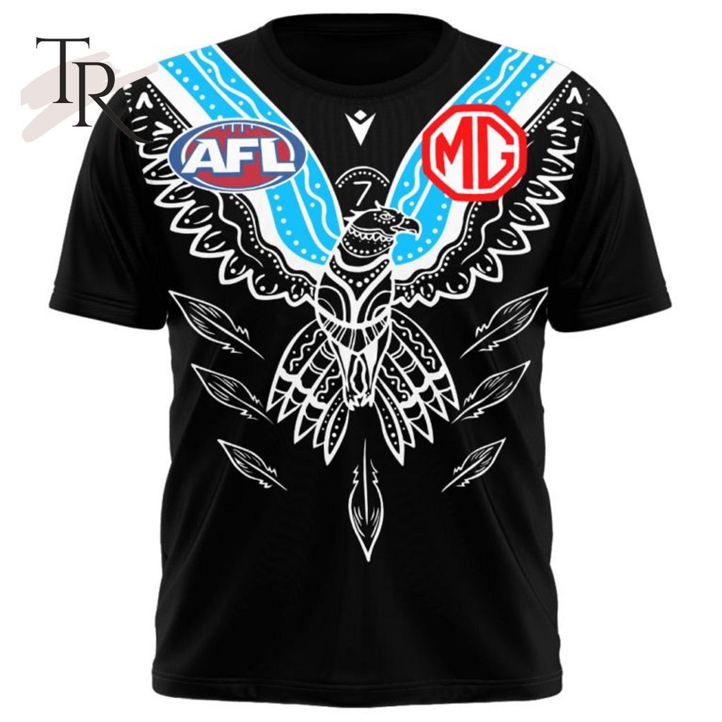 Personalized AFL Port Adelaide Football Club Special Indigenous Design Hoodie 3D - Famjoys Personalized AFL Port Adelaide Football Club Special Indigenous Design Hoodie 3D - Famjoys