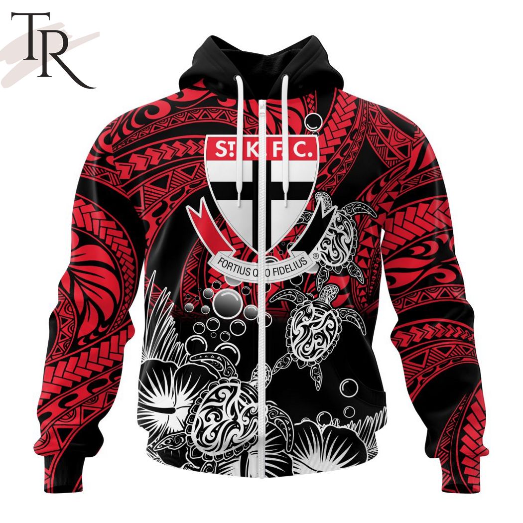 Personalized AFL St Kilda Football Club Special Polynesian Design Hoodie - Famjoys Personalized AFL St Kilda Football Club Special Polynesian Design Hoodie - Famjoys