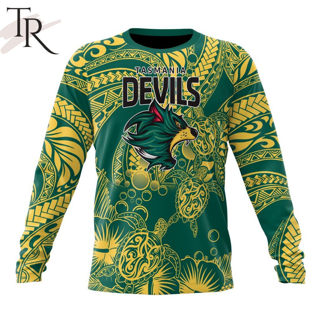 Personalized AFL Tasmania Football Special Polynesian Design Hoodie - Famjoys Personalized AFL Tasmania Football Special Polynesian Design Hoodie - Famjoys