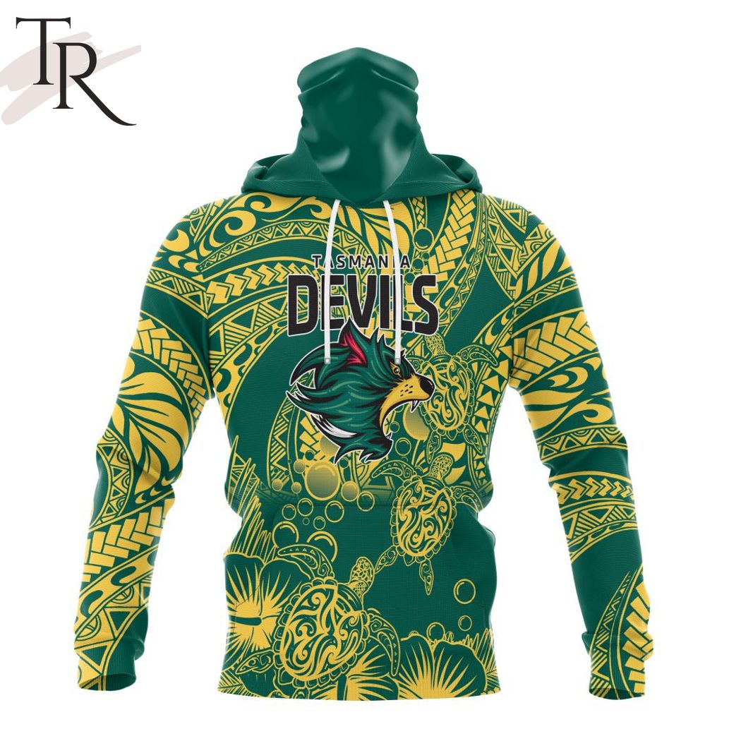 Personalized AFL Tasmania Football Special Polynesian Design Hoodie - Famjoys Personalized AFL Tasmania Football Special Polynesian Design Hoodie - Famjoys