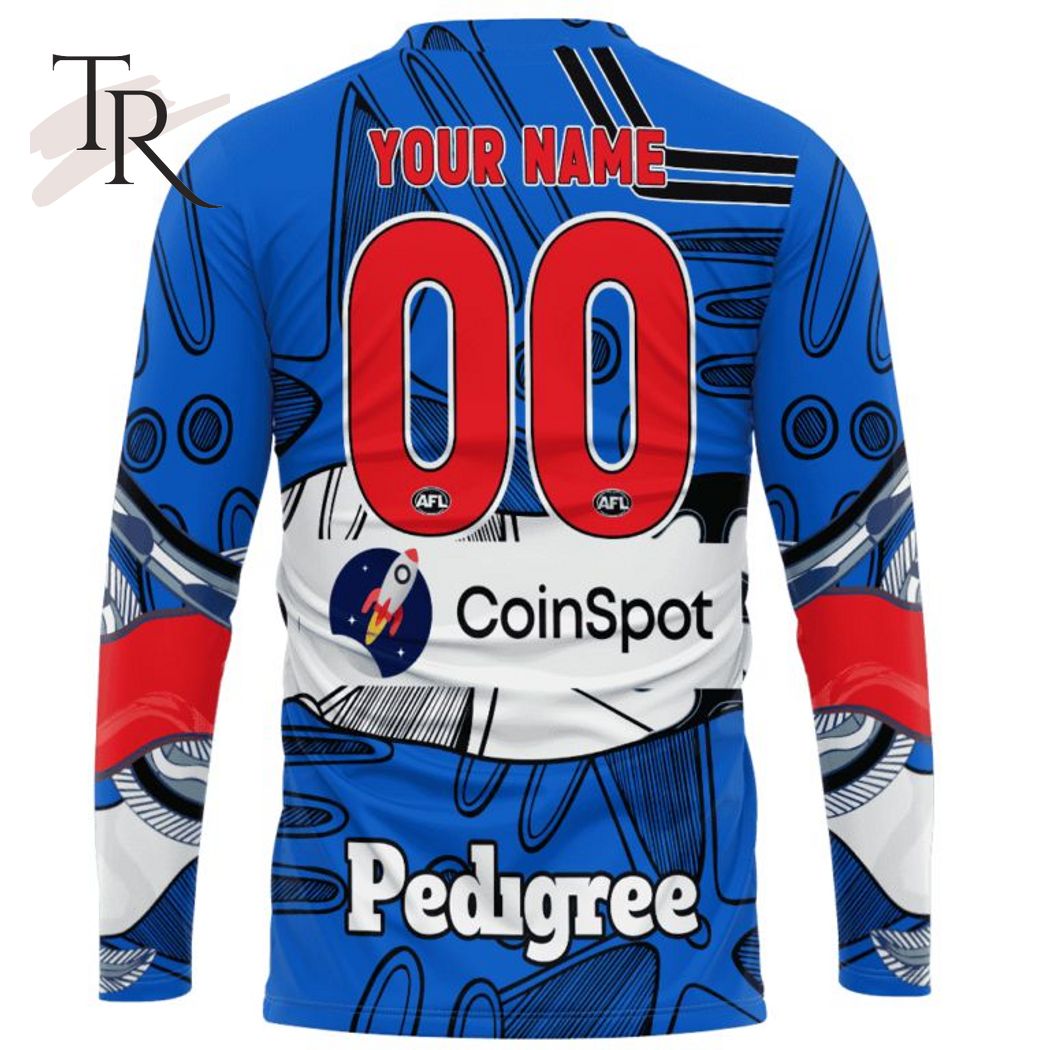 Personalized AFL Western Bulldogs Special Indigenous Design Hoodie 3D - Famjoys Personalized AFL Western Bulldogs Special Indigenous Design Hoodie 3D - Famjoys