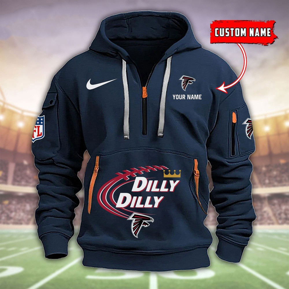 Personalized Atlanta Falcons Dilly Dilly Football Quarter Zip Hoodie Fan Clothing Gift - Famjoys Personalized Atlanta Falcons Dilly Dilly Football Quarter Zip Hoodie Fan Clothing Gift - Famjoys