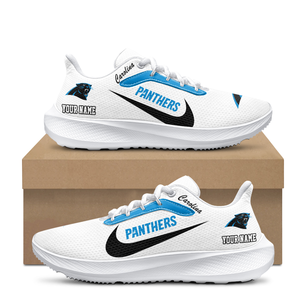 Personalized Carolina Panthers Running Sneakers - Famjoys Personalized Carolina Panthers Running Sneakers - Famjoys