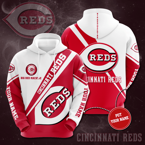 Personalized Cincinnati Reds 3D Hoodie - Famjoys Personalized Cincinnati Reds 3D Hoodie - Famjoys