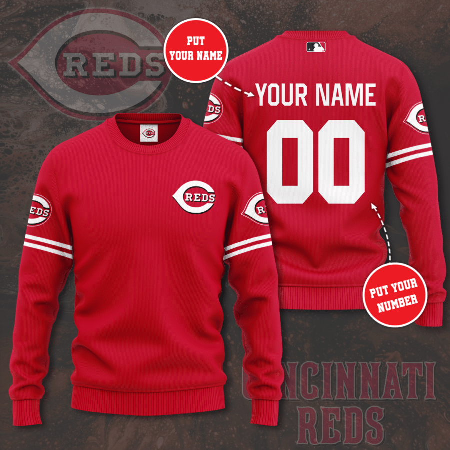 Personalized Cincinnati Reds 3D Sweatshirt - Famjoys Personalized Cincinnati Reds 3D Sweatshirt - Famjoys