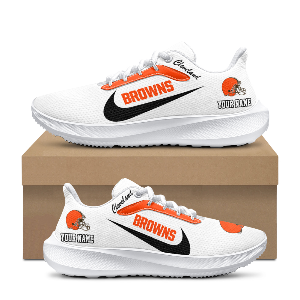 Personalized Cleveland Browns Running Sneakers - Famjoys Personalized Cleveland Browns Running Sneakers - Famjoys