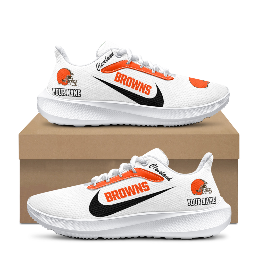 Personalized Cleveland Browns Running Sneakers - Famjoys Personalized Cleveland Browns Running Sneakers - Famjoys