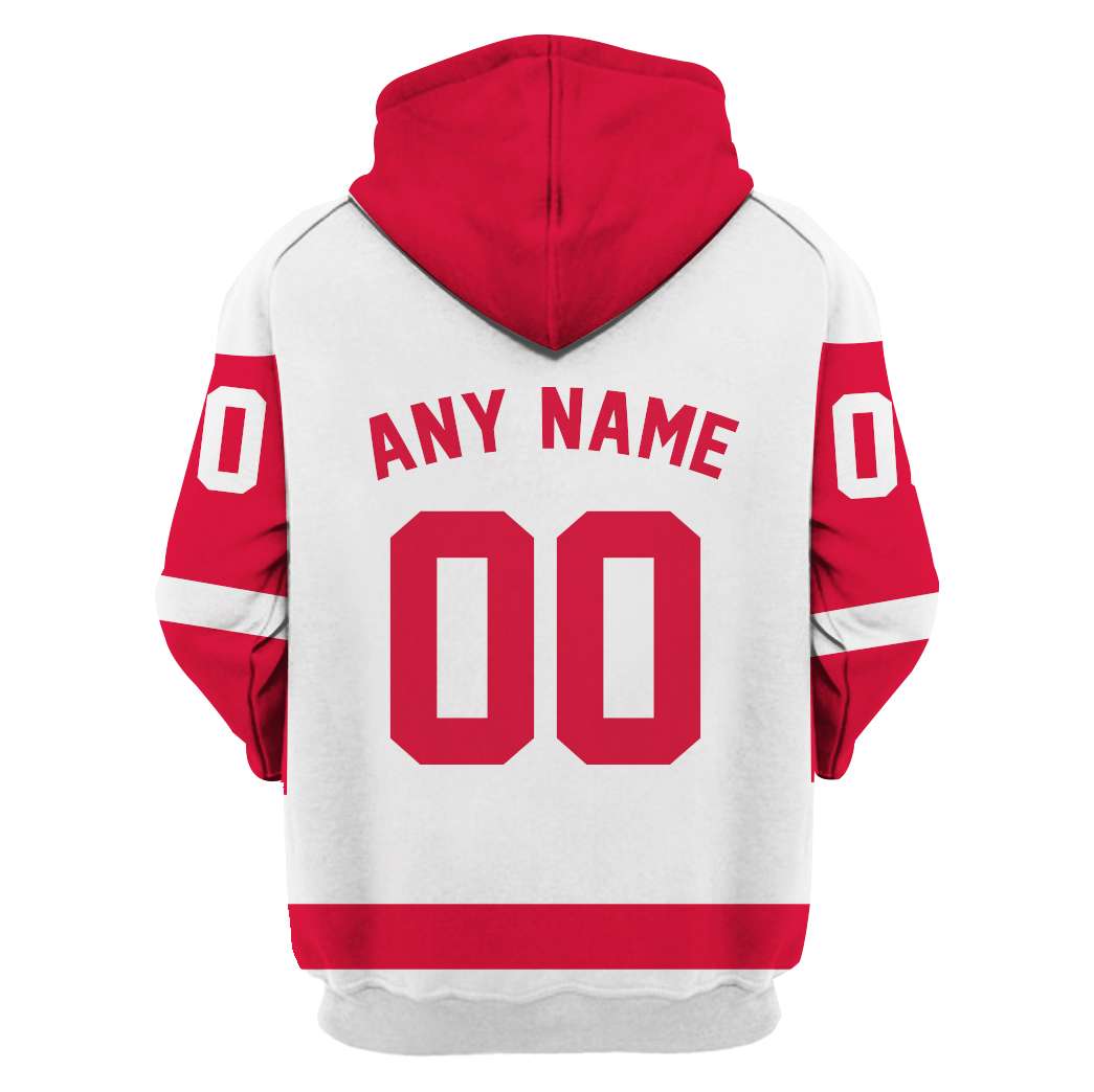 Personalized Detroit Red Wings custom name and number 3d full printing hoodie - Famjoys Personalized Detroit Red Wings custom name and number 3d full printing hoodie - Famjoys