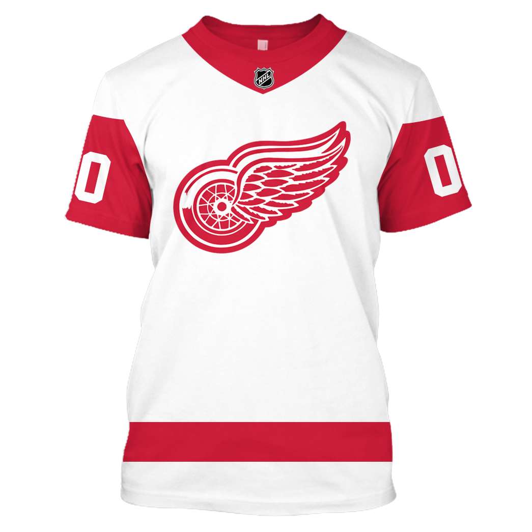 Personalized Detroit Red Wings custom name and number 3d full printing hoodie - Famjoys Personalized Detroit Red Wings custom name and number 3d full printing hoodie - Famjoys