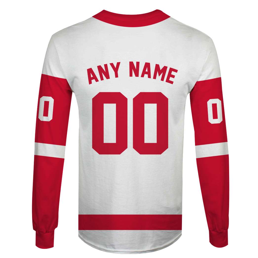 Personalized Detroit Red Wings custom name and number 3d full printing hoodie - Famjoys Personalized Detroit Red Wings custom name and number 3d full printing hoodie - Famjoys