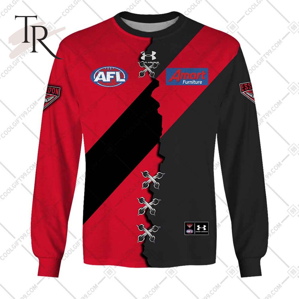 Personalized Guernsey Mix V2 AFL Essendon Bombers Hoodie 3D - Famjoys Personalized Guernsey Mix V2 AFL Essendon Bombers Hoodie 3D - Famjoys