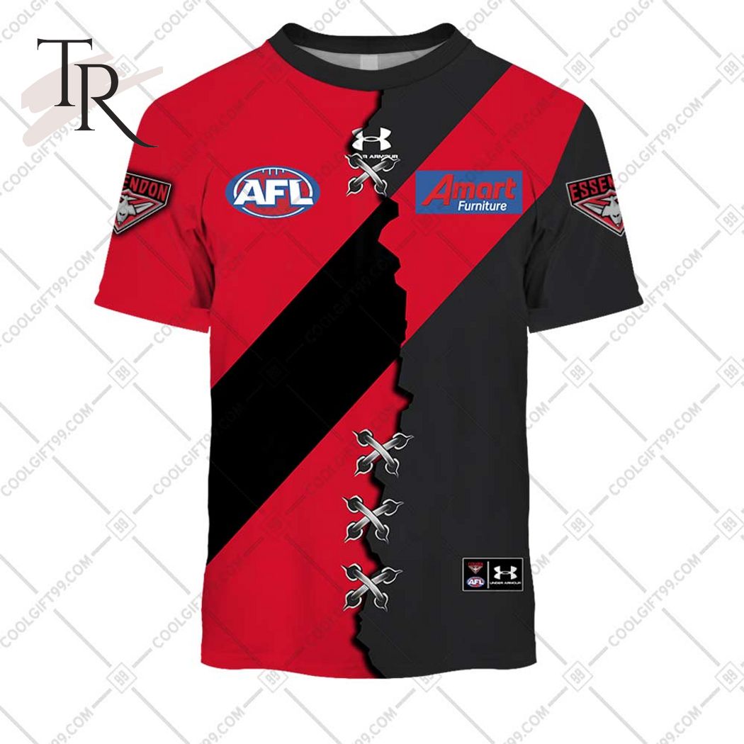 Personalized Guernsey Mix V2 AFL Essendon Bombers Hoodie 3D - Famjoys Personalized Guernsey Mix V2 AFL Essendon Bombers Hoodie 3D - Famjoys