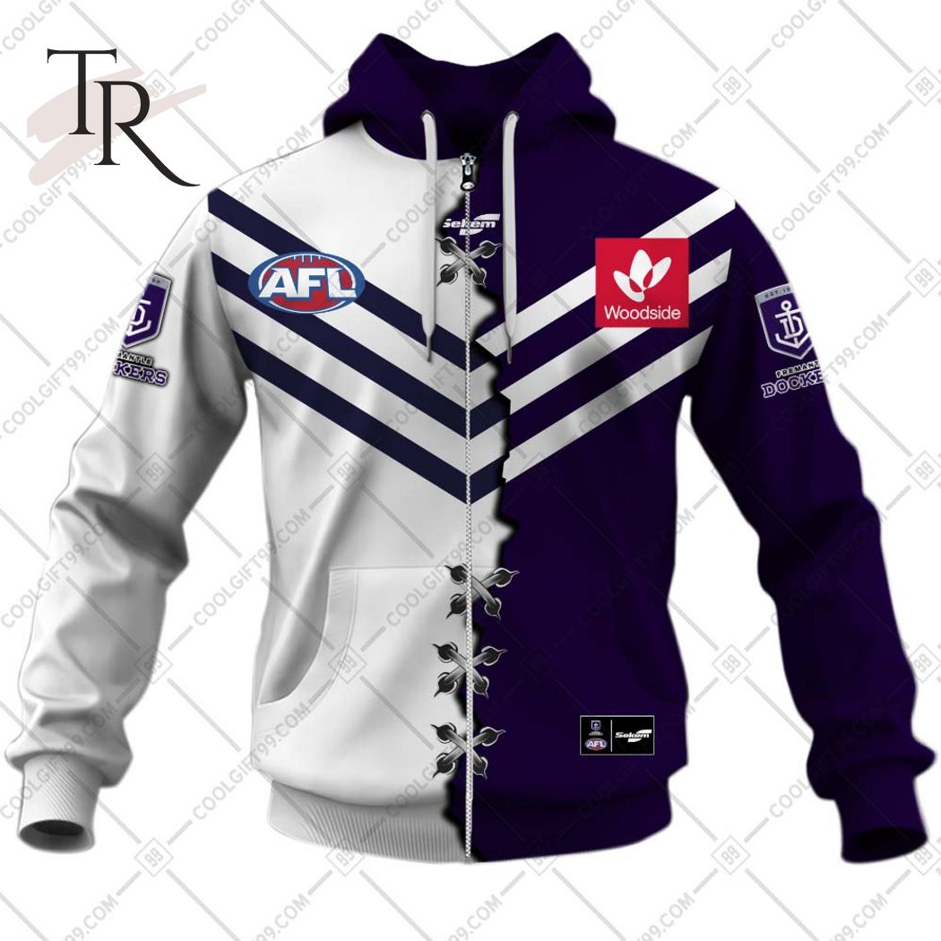 Personalized Guernsey Mix V2 AFL Fremantle Dockers Hoodie 3D - Famjoys Personalized Guernsey Mix V2 AFL Fremantle Dockers Hoodie 3D - Famjoys