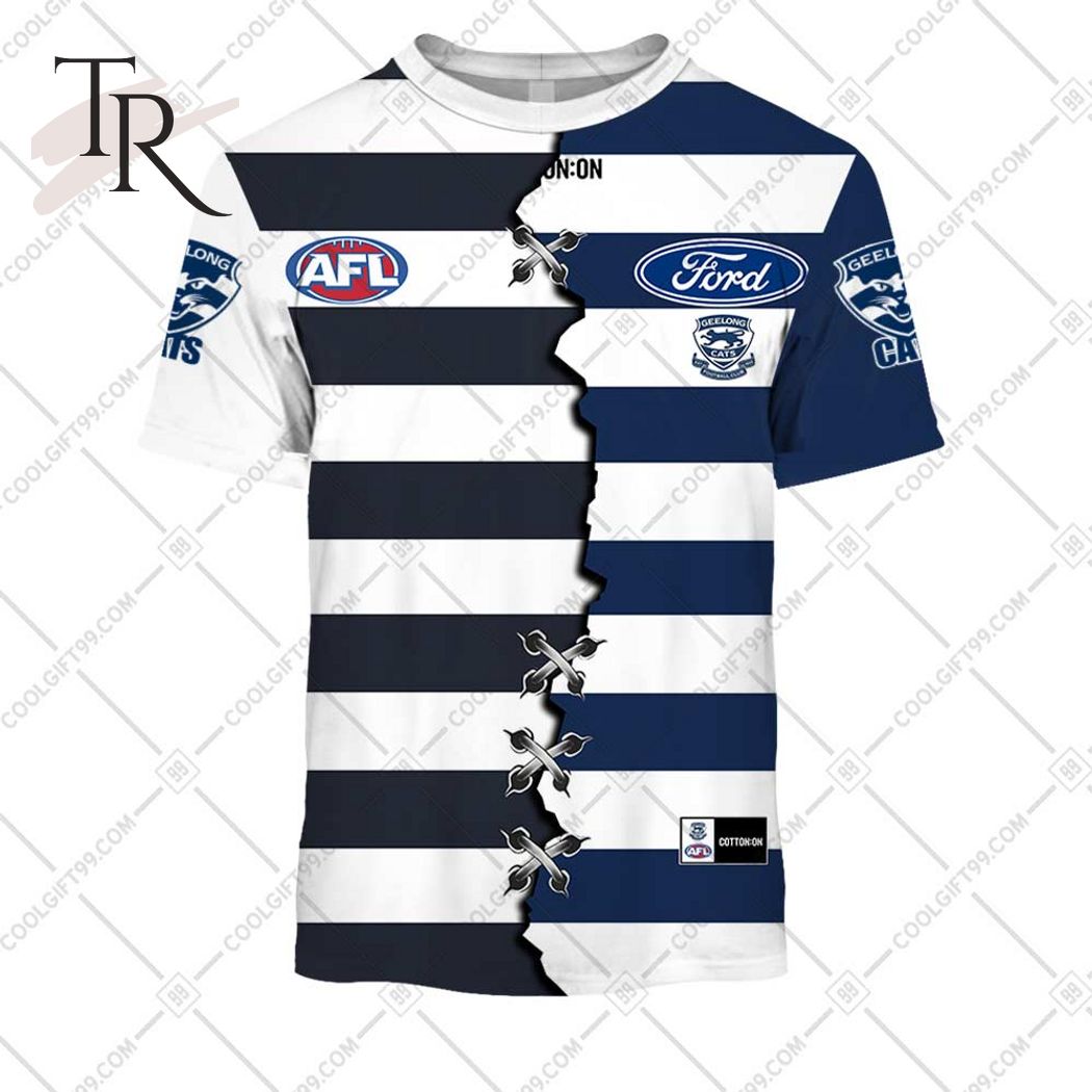Personalized Guernsey Mix V2 AFL Geelong Cats Hoodie 3D - Famjoys Personalized Guernsey Mix V2 AFL Geelong Cats Hoodie 3D - Famjoys
