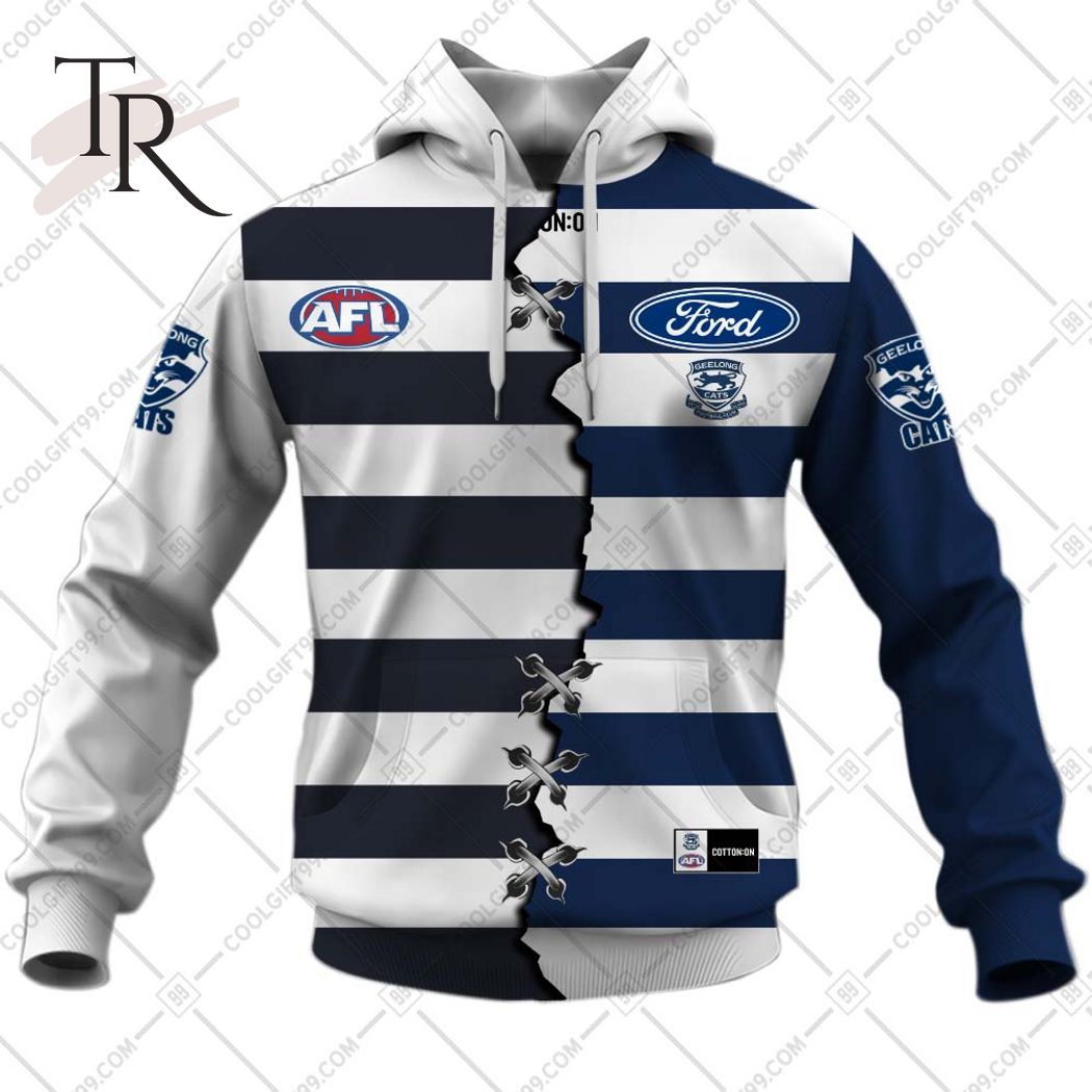 Personalized Guernsey Mix V2 AFL Geelong Cats Hoodie 3D - Famjoys Personalized Guernsey Mix V2 AFL Geelong Cats Hoodie 3D - Famjoys