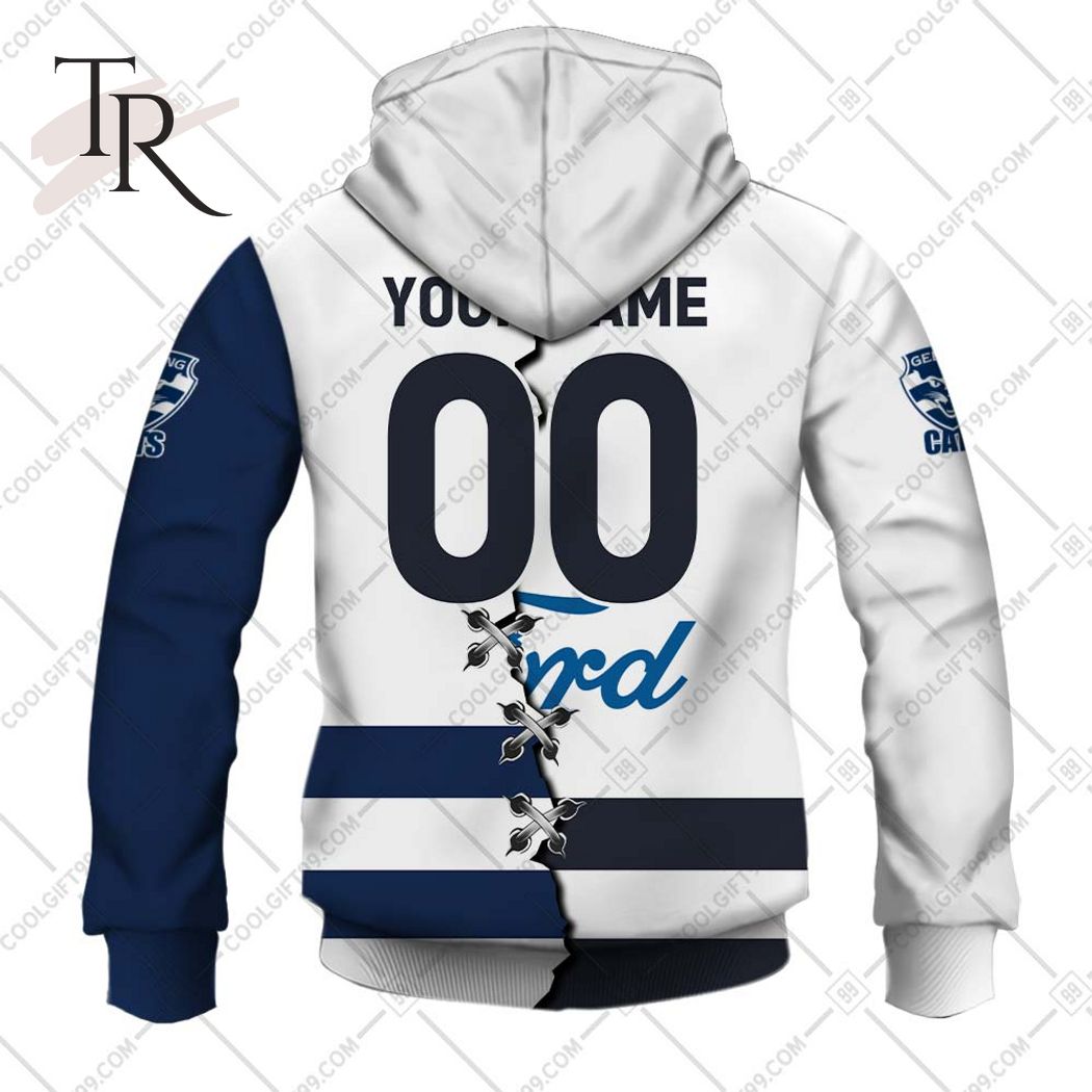 Personalized Guernsey Mix V2 AFL Geelong Cats Hoodie 3D - Famjoys Personalized Guernsey Mix V2 AFL Geelong Cats Hoodie 3D - Famjoys