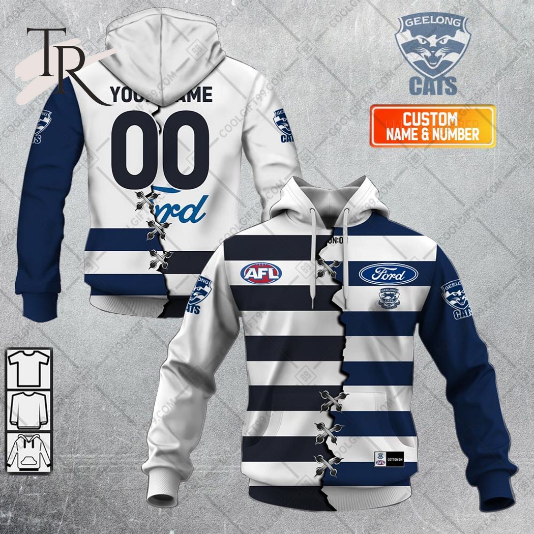 Personalized Guernsey Mix V2 AFL Geelong Cats Hoodie 3D - Famjoys Personalized Guernsey Mix V2 AFL Geelong Cats Hoodie 3D - Famjoys