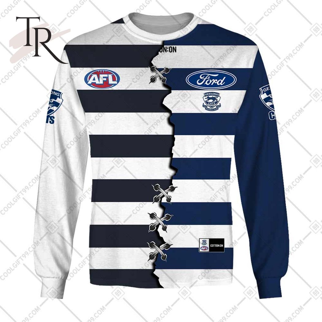 Personalized Guernsey Mix V2 AFL Geelong Cats Hoodie 3D - Famjoys Personalized Guernsey Mix V2 AFL Geelong Cats Hoodie 3D - Famjoys