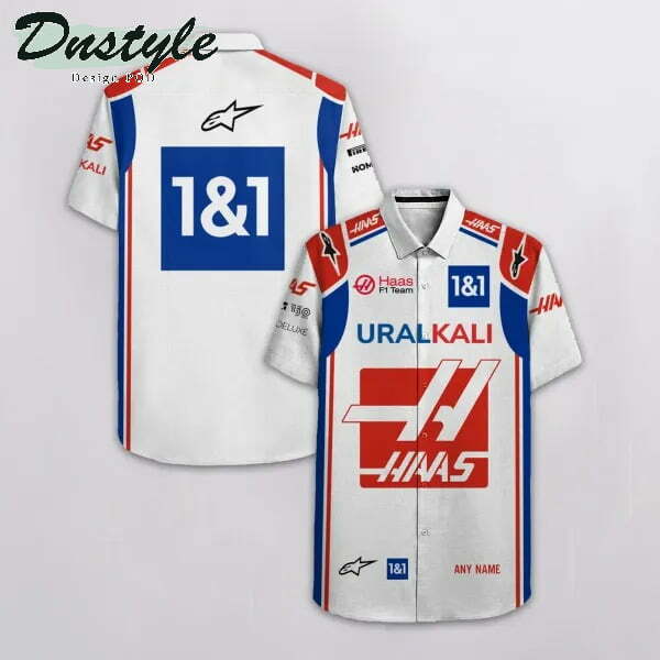 Personalized Haas F1 Team Hawaiian Shirt - Famjoys Personalized Haas F1 Team Hawaiian Shirt - Famjoys