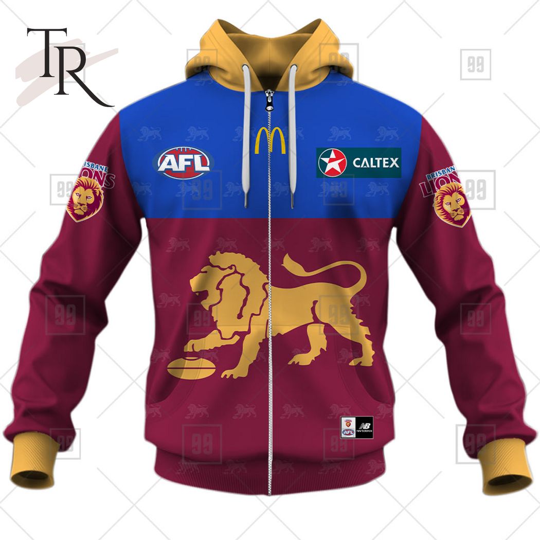Personalized Home Guernsey 2023 AFL Brisbane Lions Hoodie - Famjoys Personalized Home Guernsey 2023 AFL Brisbane Lions Hoodie - Famjoys
