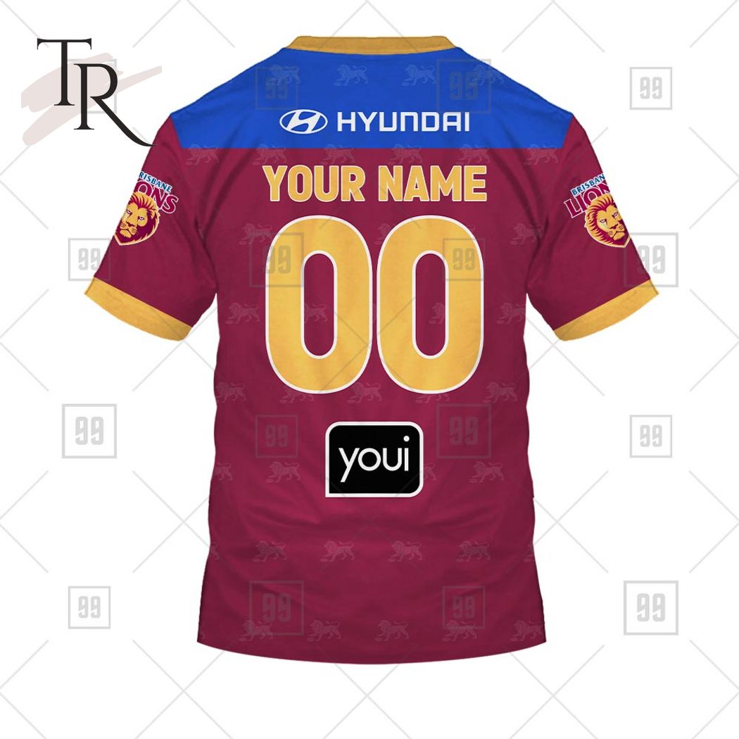 Personalized Home Guernsey 2023 AFL Brisbane Lions Hoodie - Famjoys Personalized Home Guernsey 2023 AFL Brisbane Lions Hoodie - Famjoys