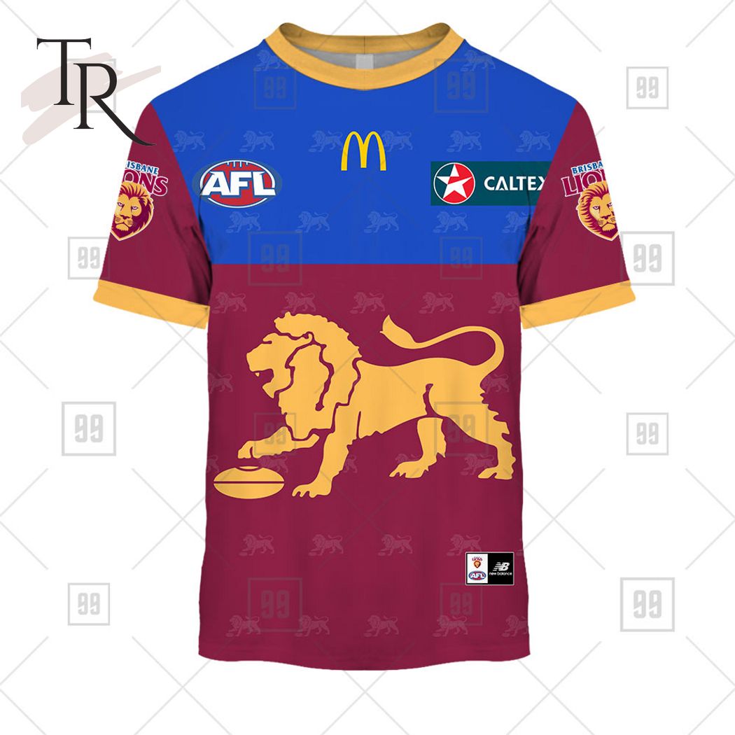 Personalized Home Guernsey 2023 AFL Brisbane Lions Hoodie - Famjoys Personalized Home Guernsey 2023 AFL Brisbane Lions Hoodie - Famjoys
