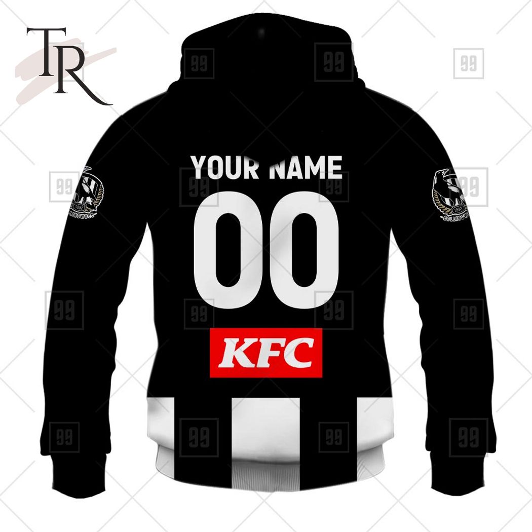 Personalized Home Guernsey 2023 AFL Collingwood Magpies Hoodie - Famjoys Personalized Home Guernsey 2023 AFL Collingwood Magpies Hoodie - Famjoys