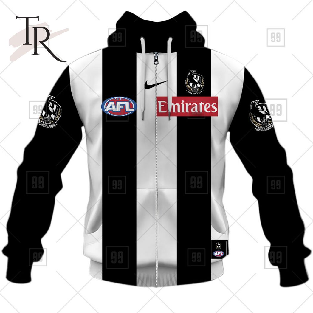 Personalized Home Guernsey 2023 AFL Collingwood Magpies Hoodie - Famjoys Personalized Home Guernsey 2023 AFL Collingwood Magpies Hoodie - Famjoys