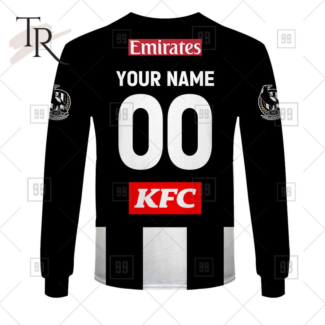 Personalized Home Guernsey 2023 AFL Collingwood Magpies Hoodie - Famjoys Personalized Home Guernsey 2023 AFL Collingwood Magpies Hoodie - Famjoys
