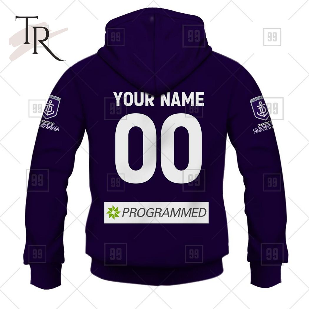 Personalized Home Guernsey 2023 AFL Fremantle Dockers Hoodie - Famjoys Personalized Home Guernsey 2023 AFL Fremantle Dockers Hoodie - Famjoys