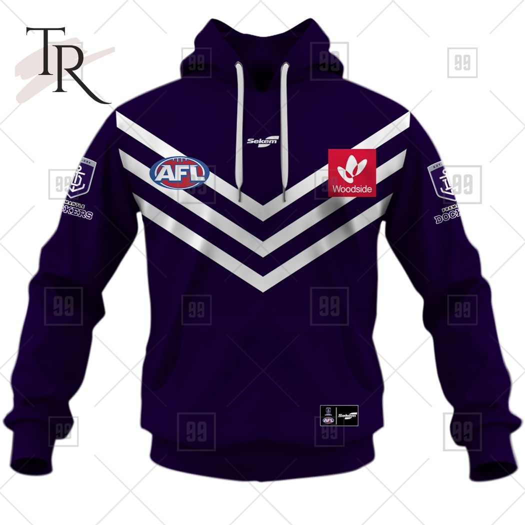Personalized Home Guernsey 2023 AFL Fremantle Dockers Hoodie - Famjoys Personalized Home Guernsey 2023 AFL Fremantle Dockers Hoodie - Famjoys