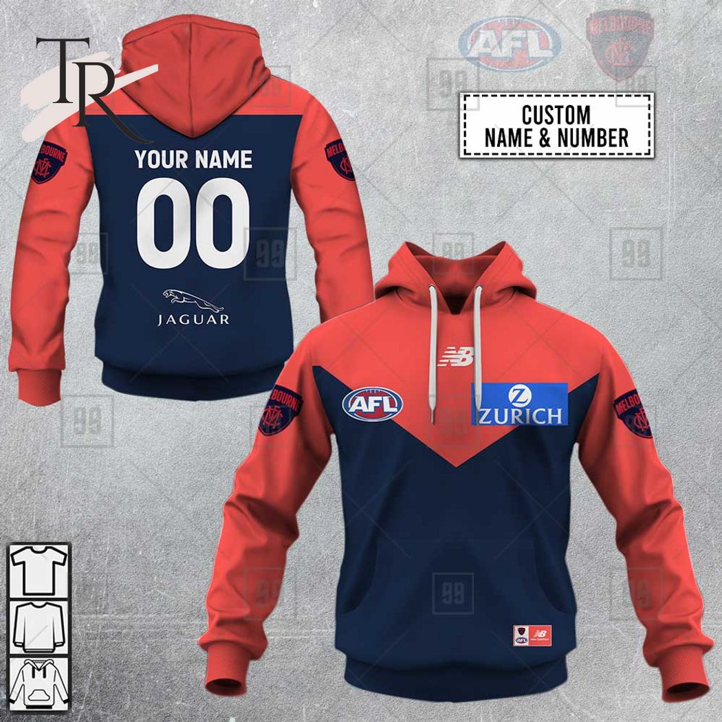 Personalized Home Guernsey 2023 AFL Melbourne Demons Hoodie - Famjoys Personalized Home Guernsey 2023 AFL Melbourne Demons Hoodie - Famjoys