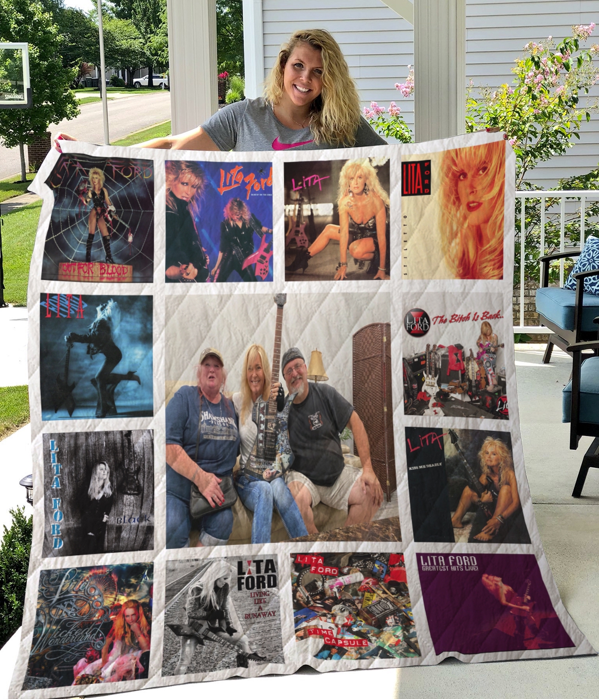 Personalized Lita Ford Quilt Blanket - Famjoys Personalized Lita Ford Quilt Blanket - Famjoys