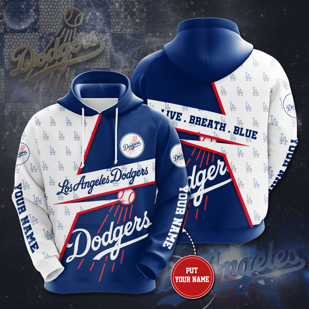 Personalized Los Angeles Dodgers 3D Hoodie - Famjoys Personalized Los Angeles Dodgers 3D Hoodie - Famjoys