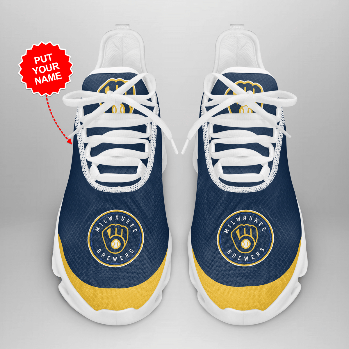 Personalized Milwaukee Brewers Custom Sneaker - Famjoys Personalized Milwaukee Brewers Custom Sneaker - Famjoys