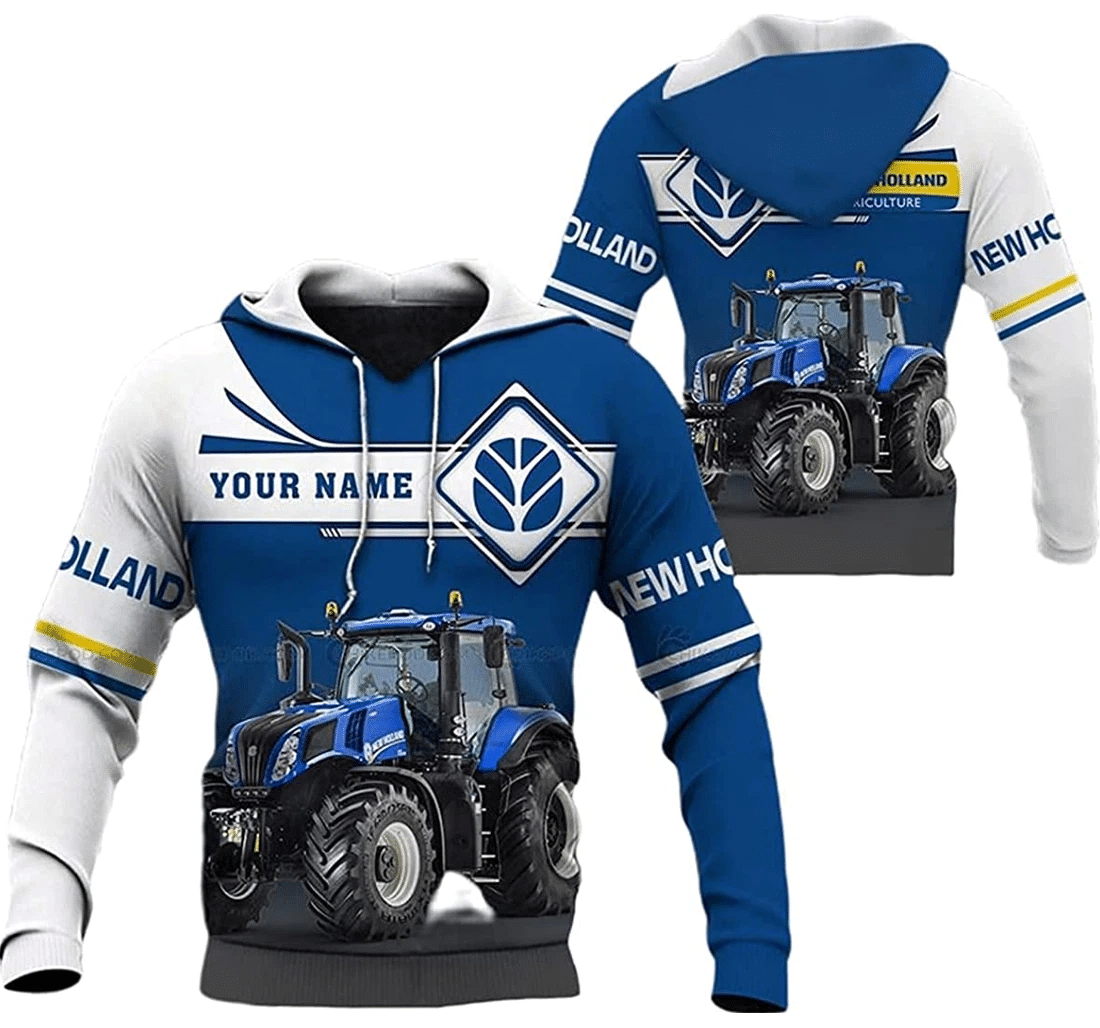 Personalized Name Truck New Holland Tractor Sportwear Up - 3D Printed Pullover Hoodie - Famjoys Personalized Name Truck New Holland Tractor Sportwear Up - 3D Printed Pullover Hoodie - Famjoys
