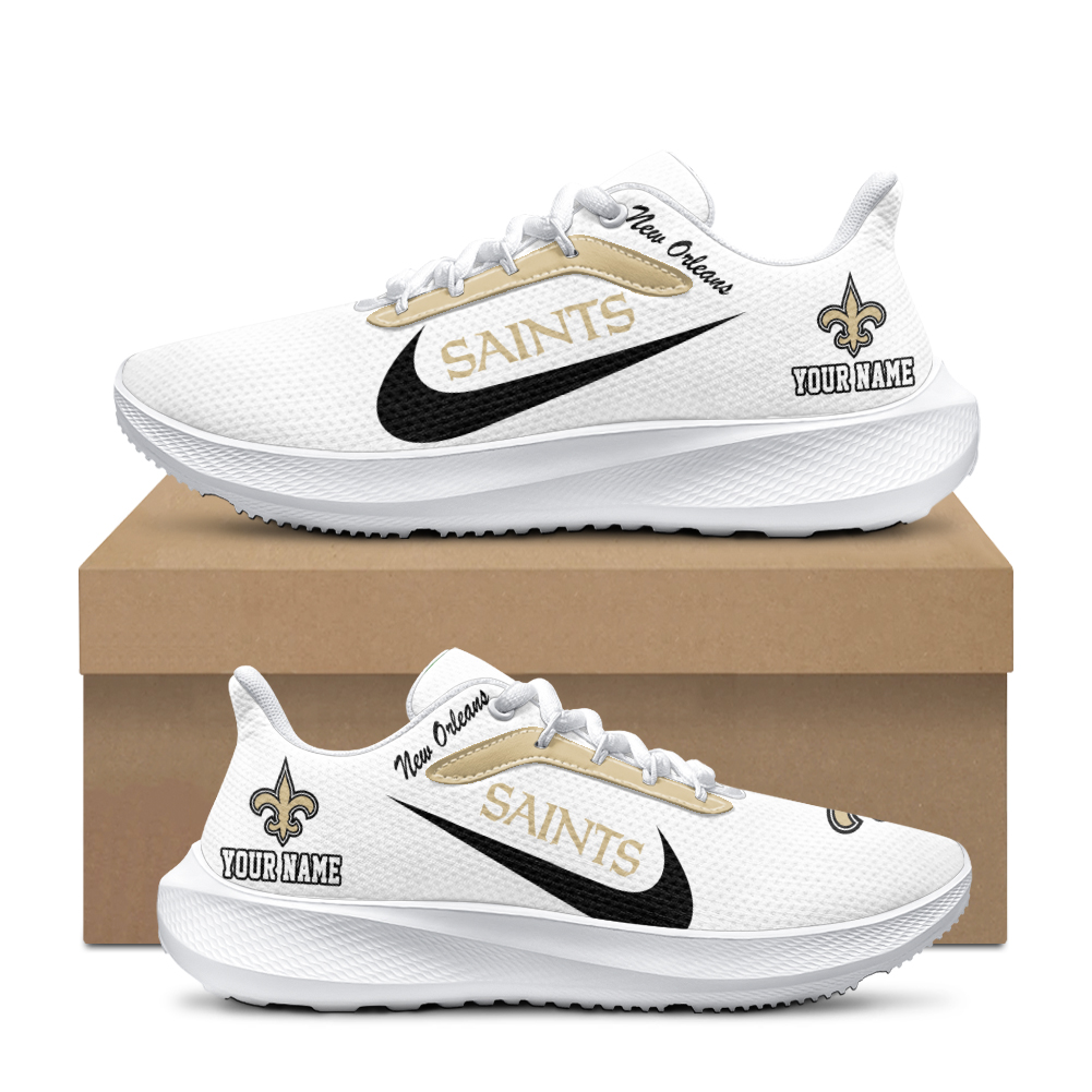 Personalized New Orleans Saints Running Sneakers - Famjoys Personalized New Orleans Saints Running Sneakers - Famjoys