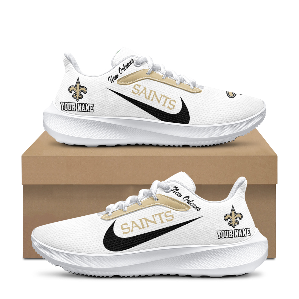 Personalized New Orleans Saints Running Sneakers - Famjoys Personalized New Orleans Saints Running Sneakers - Famjoys