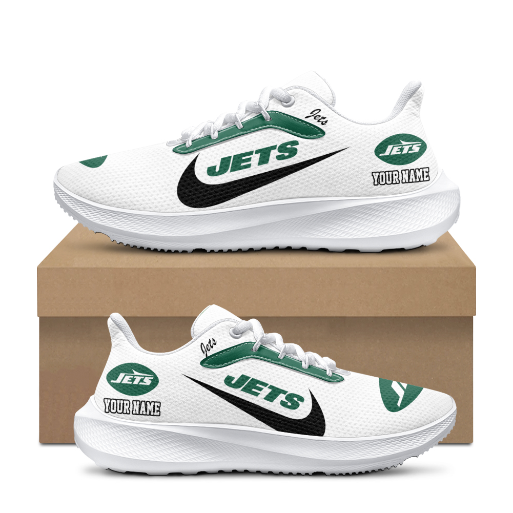 Personalized New York Jets Running Sneakers - Famjoys Personalized New York Jets Running Sneakers - Famjoys