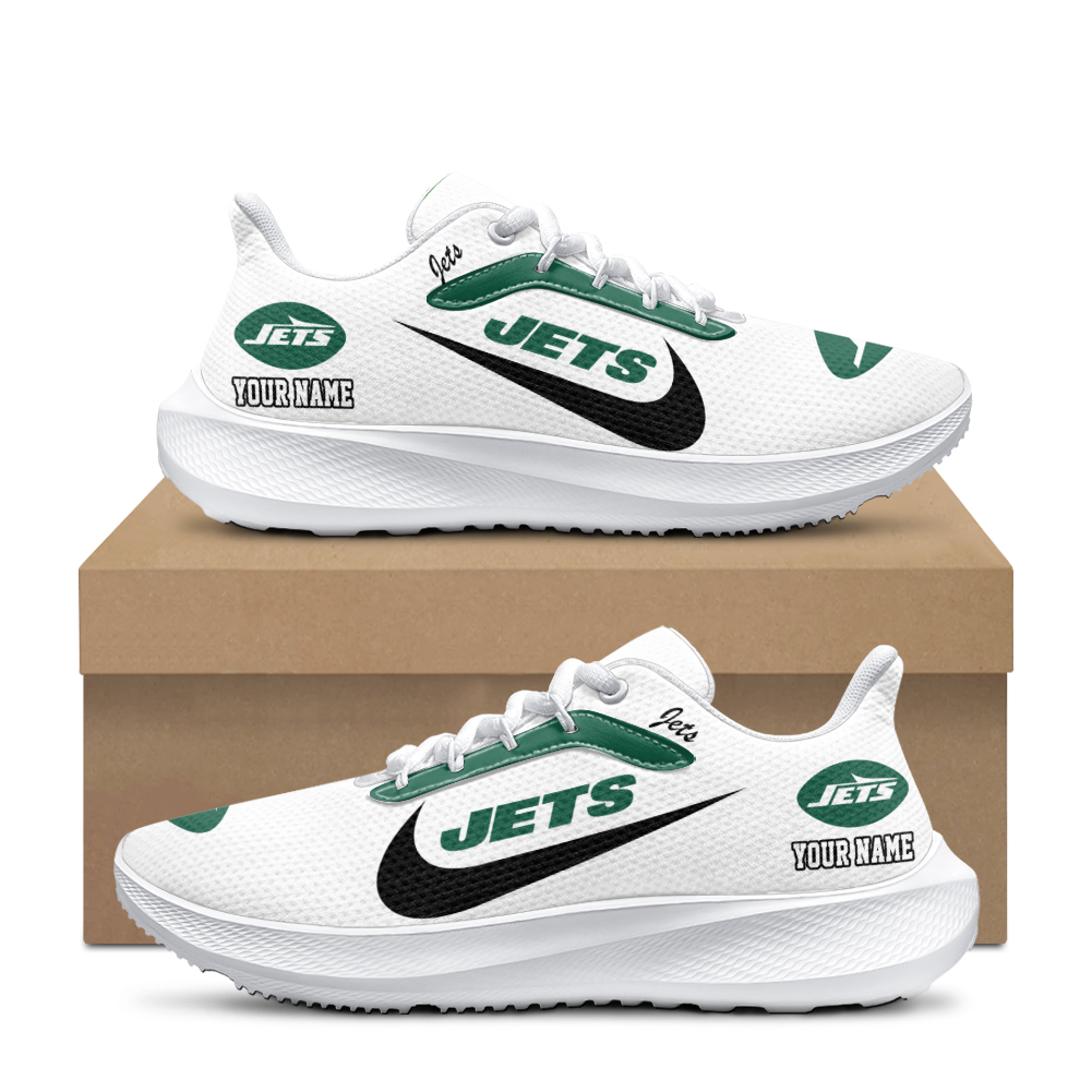 Personalized New York Jets Running Sneakers - Famjoys Personalized New York Jets Running Sneakers - Famjoys